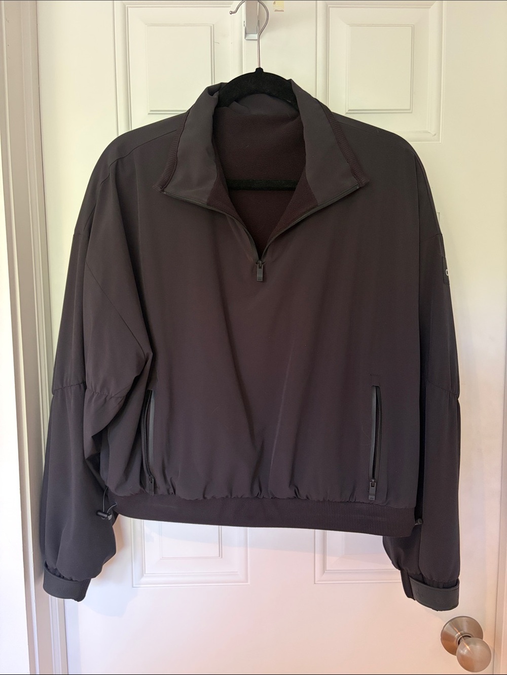 ALO Yoga Black Half-Zip Pullover Jacket